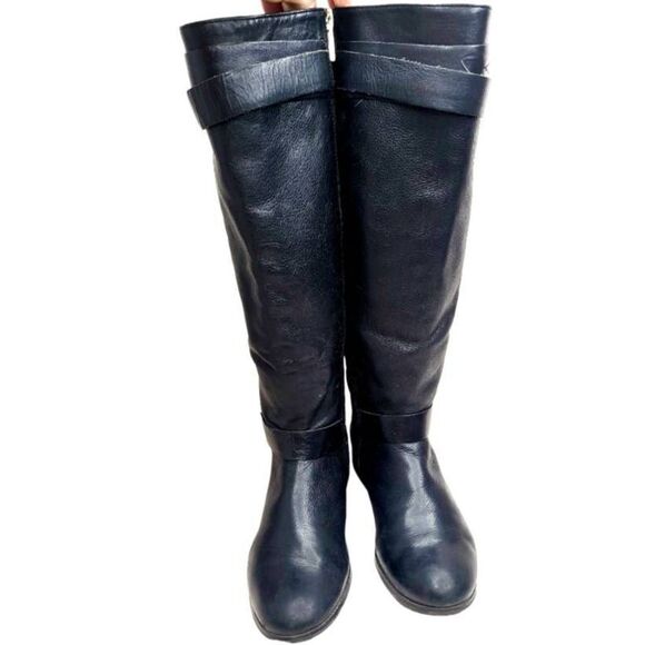 Ann taylor black leather riding boots size 7.5 Brody - Picture 4 of 12